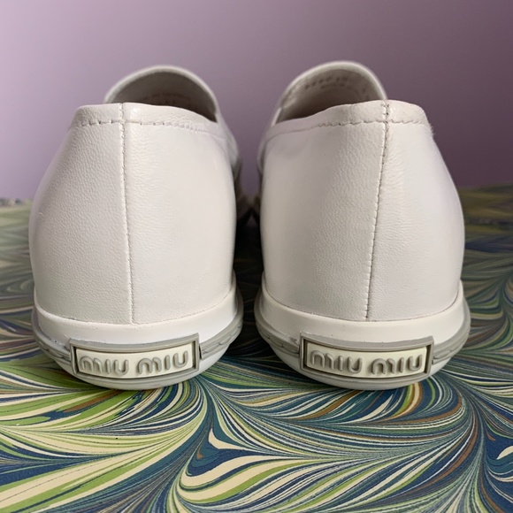 Miu Miu Metallic Cap-Toe Skate Sneaker - Picture 7 of 16